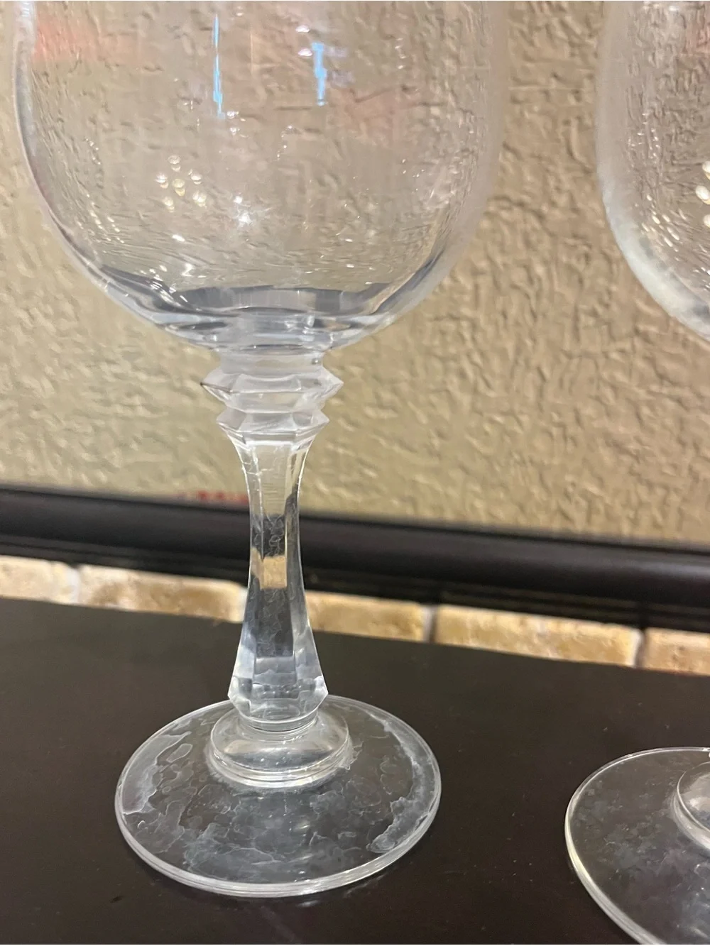 Set of (2) Vintage Wine Glasses